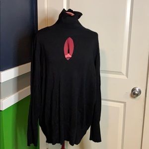 Turtle neck with peek a boo